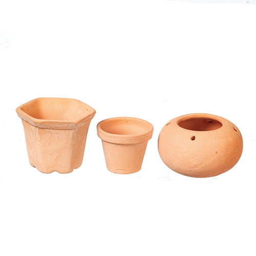 AZG7787 - Terra Cotta Pots, Set, 3