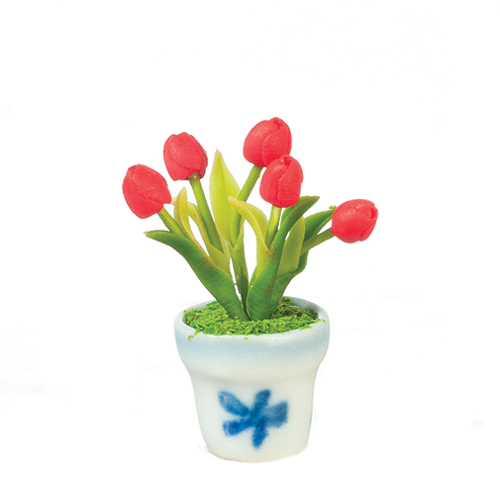 AZG7810 - .Red Tulip In Pot