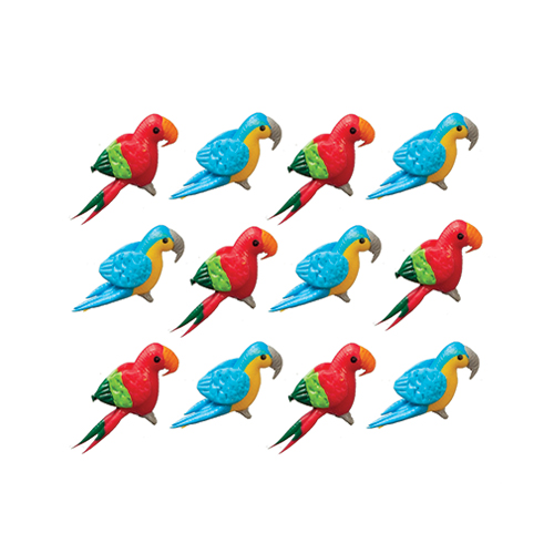 AZG8307 - Parrots, 12 Pieces