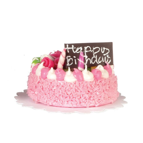 AZG8328 - Pink Round Birthday Cake