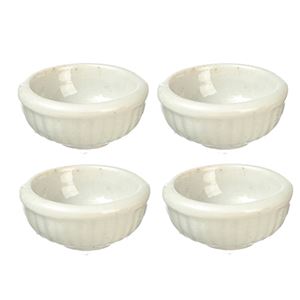 AZG8363 - White Ceramic Bowls, 4