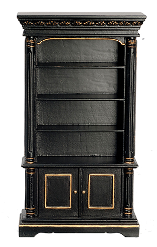 AZJJ06032BKG - Bookcase/Black &amp; Gold