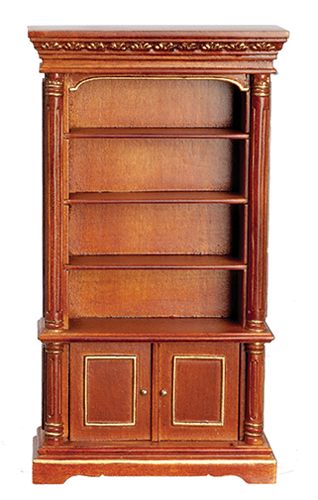 AZJJ06032WNG - Bookcase/Walnut &amp; Gold
