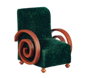 AZJJ07024WNGREE - Art Deco Armchair/Green/W