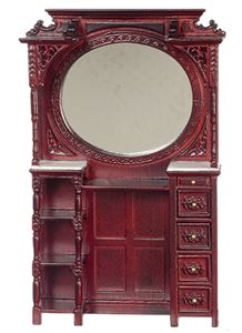 AZP3412 - Victorian Barber Cabinet/Mahogany