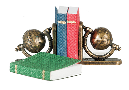 AZS1614 - Sm.Globe Bookends W/Books