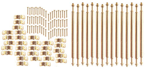 AZS3035B - Stair Rod Set/15 Rods/Br