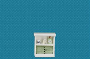 AZSH0014 - Small Bath Cabinet/Green