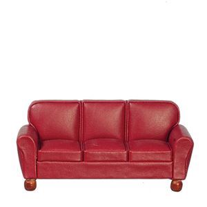 AZT2014 - Rs Leather Sofa, Burgundy