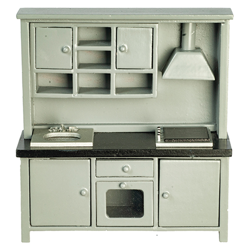 AZT2603 - Rs Sink/Stove/Cabinet, Gray/Black