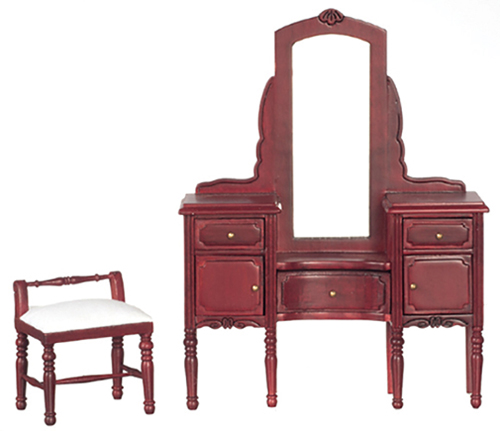AZT3033 - Vanity With Stool, Mahogany, Cb