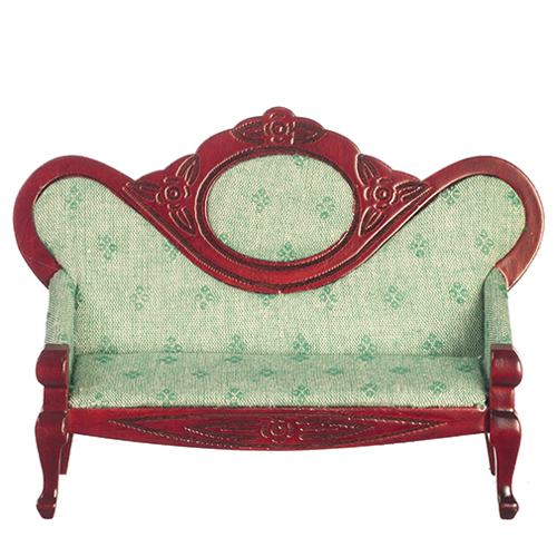 AZT3511 - Victorian Sofa, Light Green, Mahogany