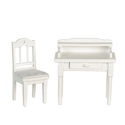 AZT5274 - Small Desk &amp; Chair, White