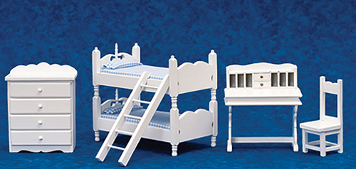 AZT5349 - Bunkbed Set, White, 5Pc