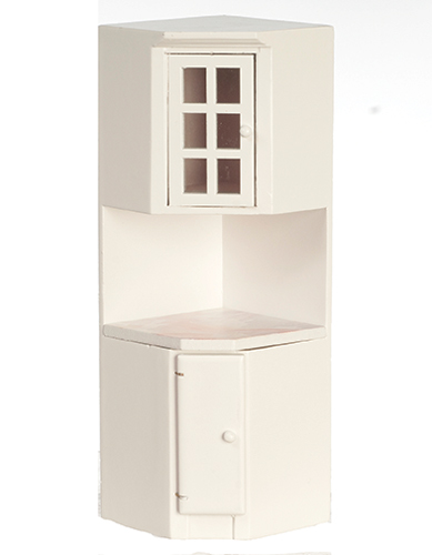 AZT5381 - Corner Cabinet, White, Marble