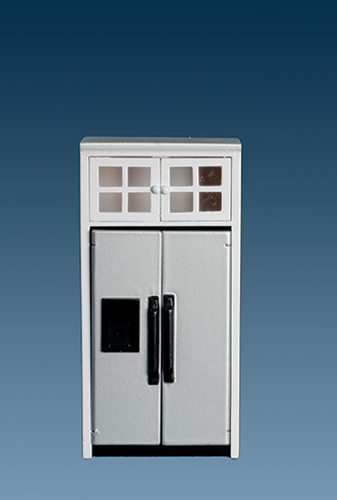 AZT5424 - Silver Refrigerator With Cabinet, White