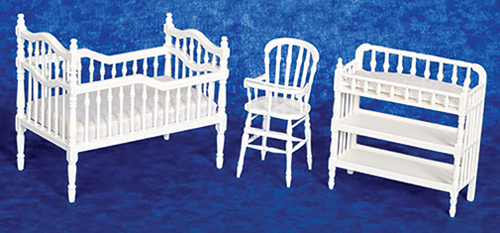 AZT5545 - Baby Room Set, White, 3Pc
