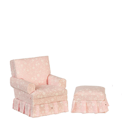 AZT5665 - Chair with Ottoman, Pink