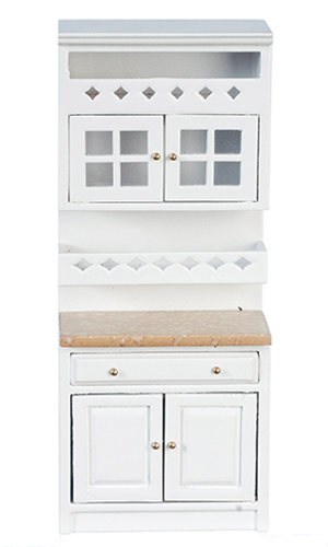 AZT5719 - Cabinet With Shelves, White, Marble Counter