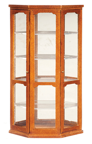 AZT6074 - Mirrored Curio Cabnet, Walnut