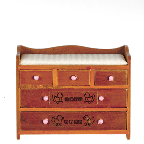 AZT6117 - Changing Table, Walnut With Abc Design
