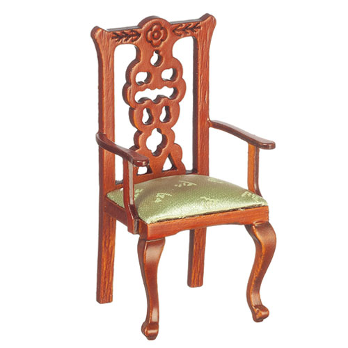 AZT6284 - Side Chair/Waln/Lt.Green