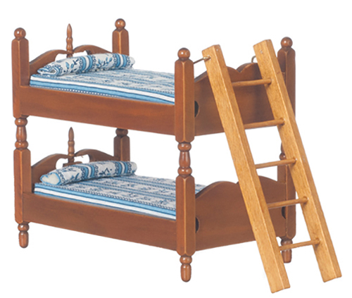 AZT6350 - Bunkbeds With Ladder/Bl/Waln