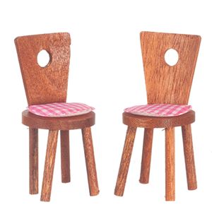 AZT6356 - 2 Cute Chairs, Walnut
