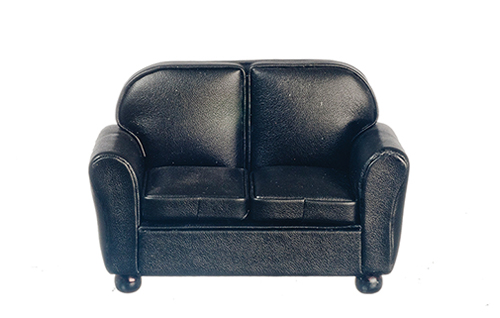 AZT6517 - Loveseat, Black Leather