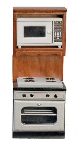 AZT6731 - Oven With Microwave, Walnut/White