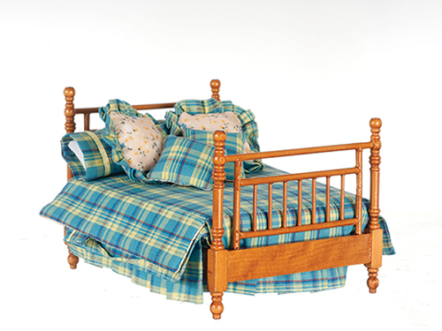 AZT6771 - Double Bed With Linens, Walnut