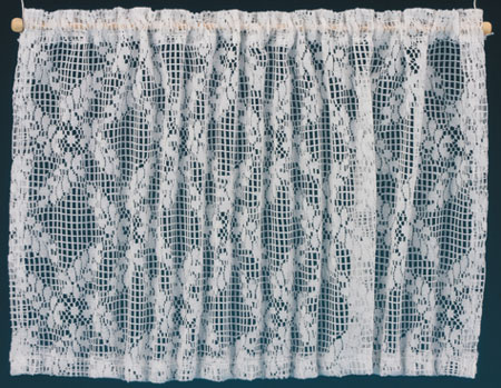 BB50202 - Discontinued: ..Curtains: Lace Picture Window, White