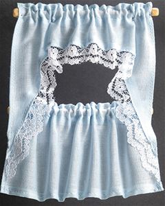 BB52403 - Curtains: Ruffled Cape Set, Blue