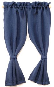 BB70038 - Curtains: Ruffled Sheer, Dark Blue