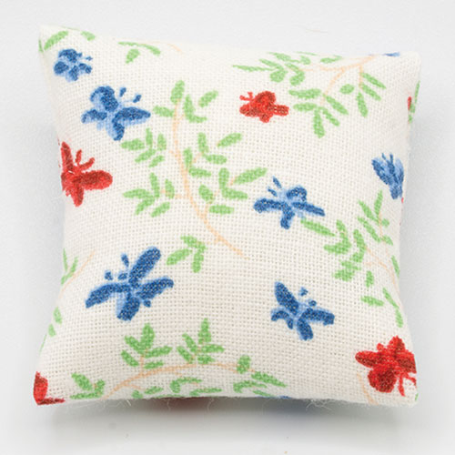 BB80045 - Pillow: White with Butterflies