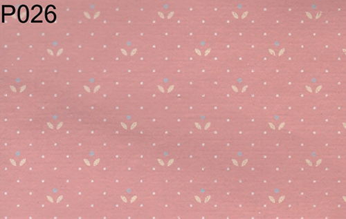 BH026 - Prepasted Wallpaper, 3 Pieces: Print On Rose