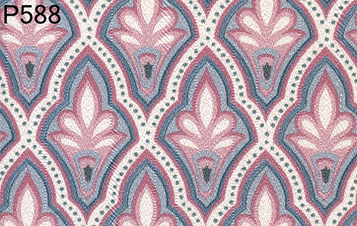 BH588 - Prepasted Wallpaper, 3 Pieces: Rose Bordered Motif