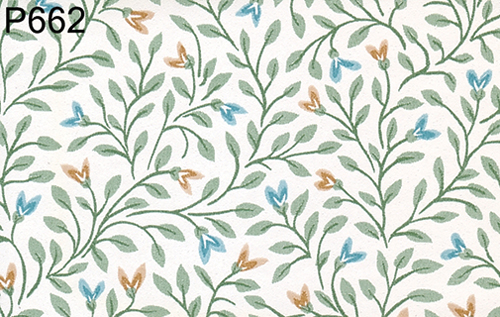BH662 - Prepasted Wallpaper, 3 Pieces: Light Flowered Evy