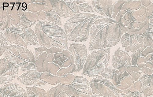 BH779 - Prepasted Wallpaper, 3 Pieces: Moss Floral On Cream
