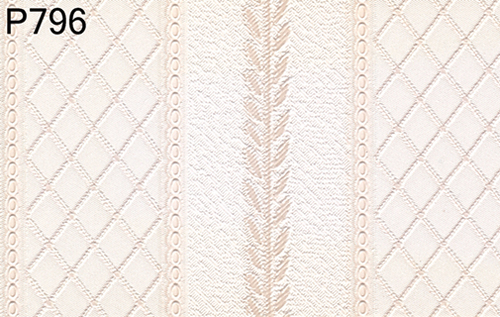 BH796 - Prepasted Wallpaper, 3 Pieces: Cream Geometric Stripe