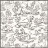 BP1FR104 - Wallpaper, 6pc: Campagne Toile Gray