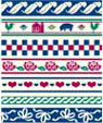 BPQBR200 - 1/4In Scale Wallpaper, 6pc: Jewel Border