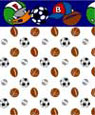 BPQCH104 - 1/4In Scale Wallpaper, 6pc: Sports