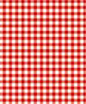 BPQGG102 - 1/4In Scale Wallpaper, 6pc: Gingham, Red