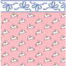 BPHCH108P - 1/2In Scale Wallpaper, 6pc: Bunny Hop, Pink