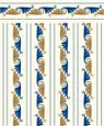 BPQVT103M - 1/4In Scale Wallpaper, 6pc: Fern Dance, Midnight