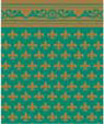 BPQVT108H - 1/4In Scale Wallpaper, 6pc: Fleur-De-Lis, Hunter