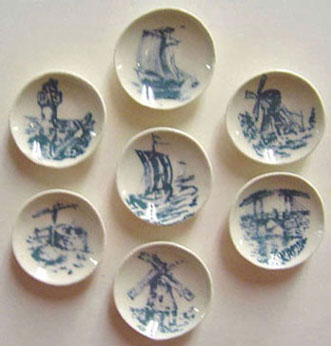 BYBCDD172 - Blue Holland Plate 7Pcs.