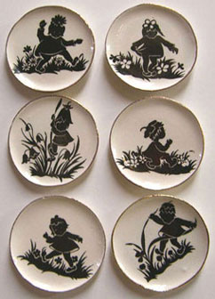 BYBCDD420 - 6 Children Silhouette Platters