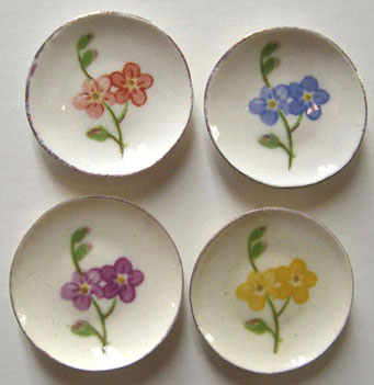 BYBCDD7 - 4 Color Flower Plates